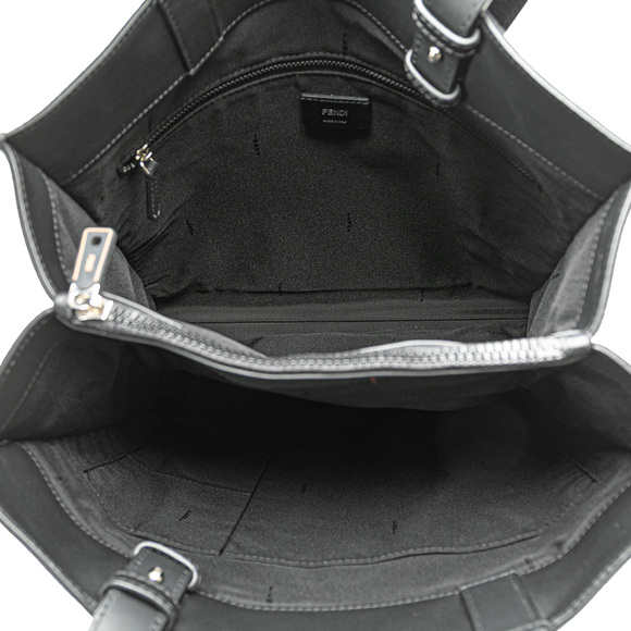 Pre-Loved Fendi Canvas Logo Patch Tote - Picture 3 of 9